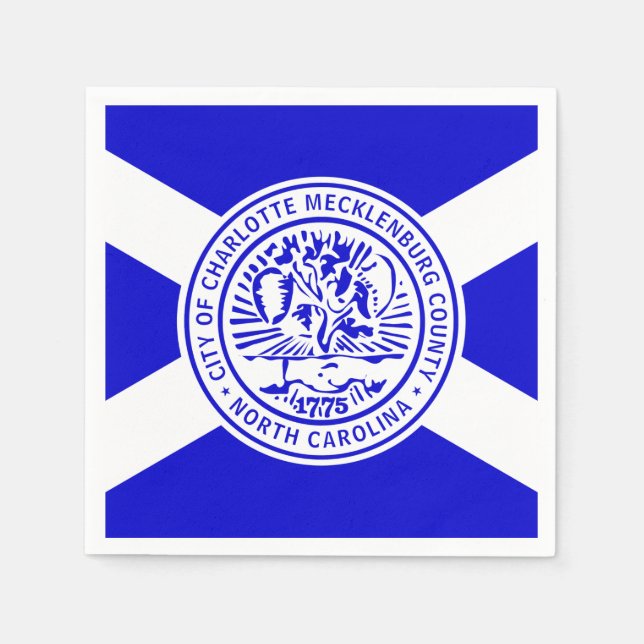 Flag of Charlotte, North Carolina Napkins (Front)