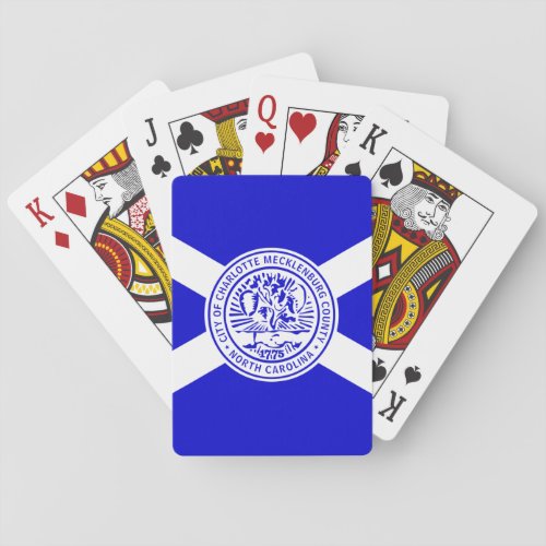 Flag of Charlotte North Carolina Poker Cards