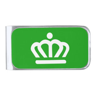Flag of Charlotte, North Carolina Silver Finish Money Clip