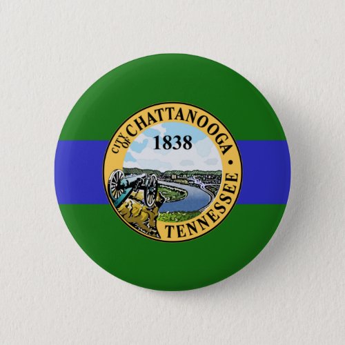 Flag of Chattanooga Tennessee Button