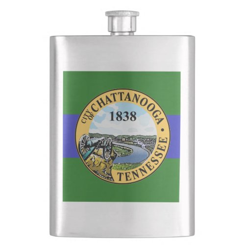Flag of Chattanooga Tennessee Flask