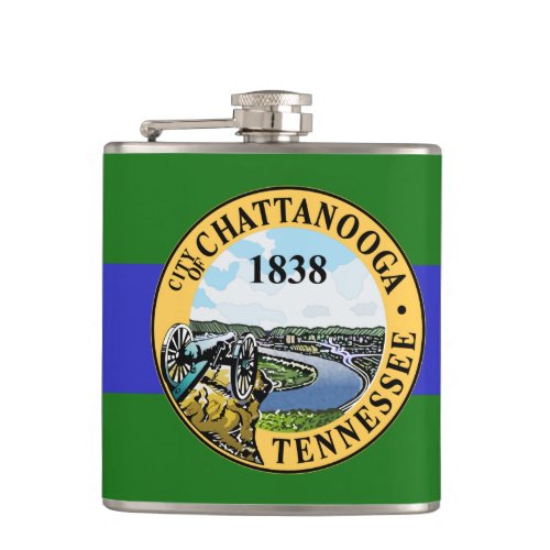 Flag of Chattanooga Tennessee Flask