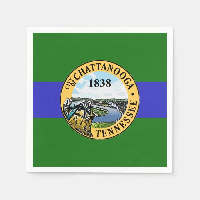 Flag of Chattanooga, Tennessee Graduation  Napkins (Front)