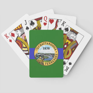 Flag of Chattanooga, Tennessee Graduation Poker Cards
