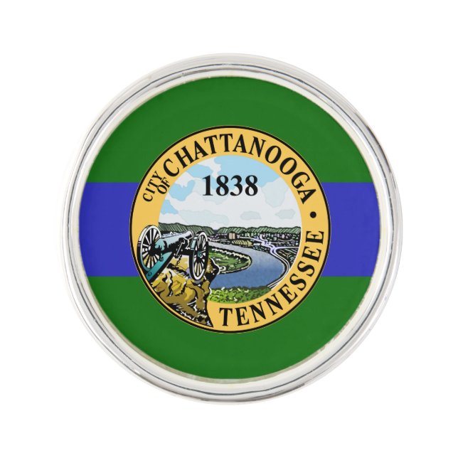Flag of Chattanooga, Tennessee Lapel Pin (Front)