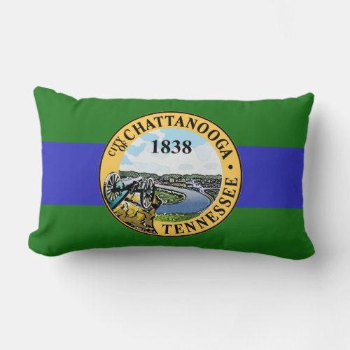 Flag of Chattanooga Tennessee Lumbar Pillow