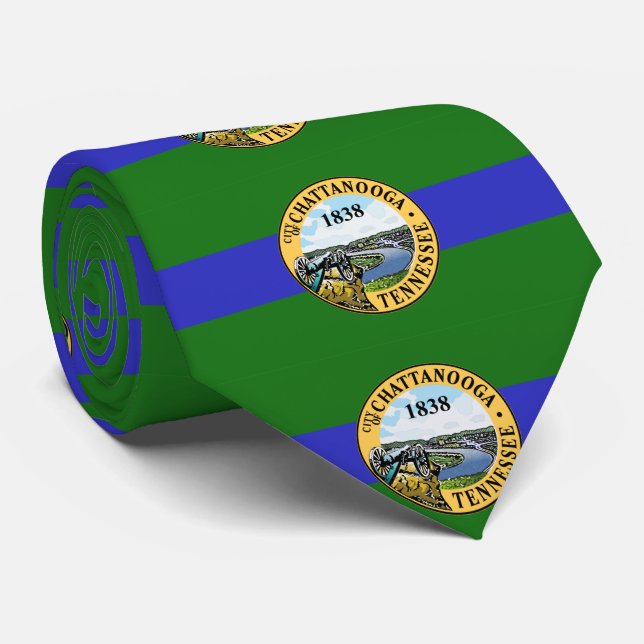Flag of Chattanooga, Tennessee Neck Tie (Rolled)