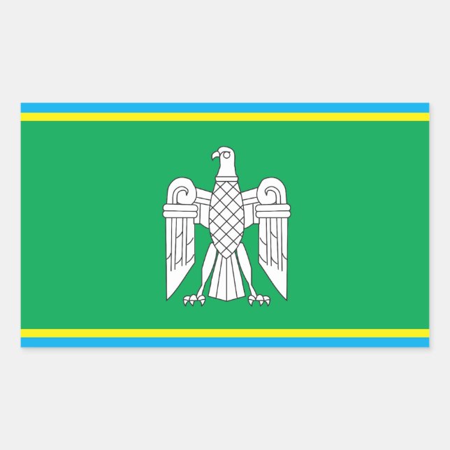 Flag of Chernivtsi Oblast, Ukraine Rectangular Sticker (Front)
