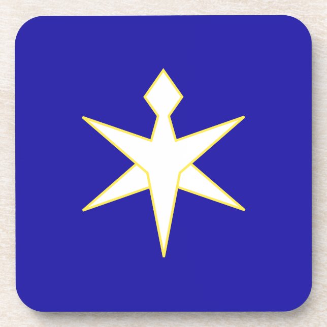 Flag of Chiba Prefecture, Japan Beverage Coaster (Front)