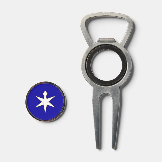Flag of Chiba Prefecture, Japan Divot Tool (Front (Open))