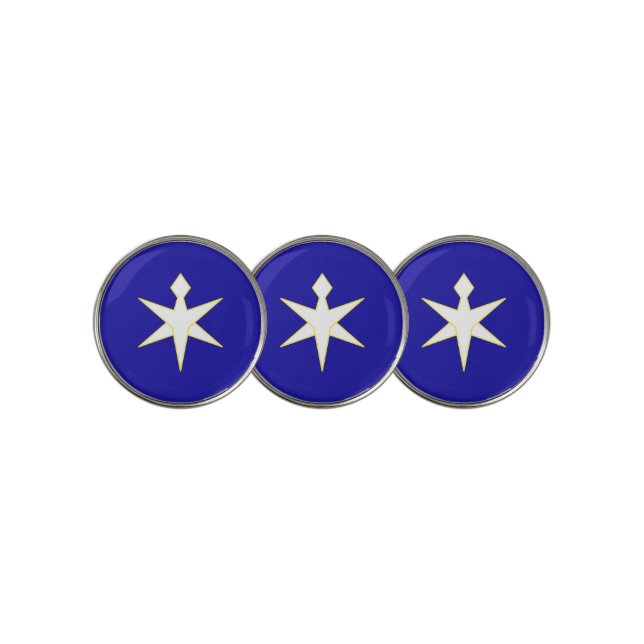 Flag of Chiba Prefecture, Japan Golf Ball Marker (3 Up)