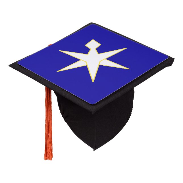 Flag of Chiba Prefecture, Japan Graduation Cap Topper (Angled)