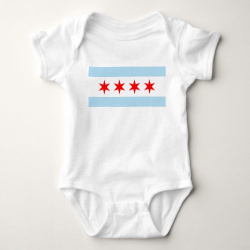 Flag of Chicago Baby Bodysuit