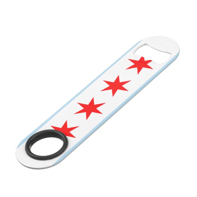 Flag of Chicago Bar Key (Front Angled)