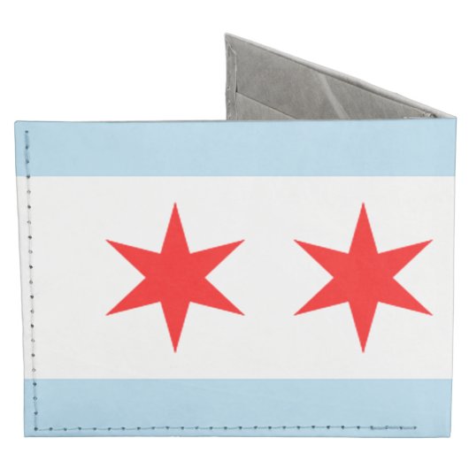 Flag of Chicago Billfold Wallet (Back)
