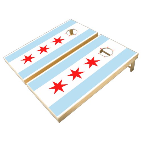 Flag of Chicago Cornhole Set