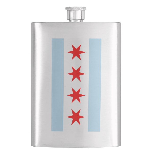 Flag of Chicago Flask (Front)