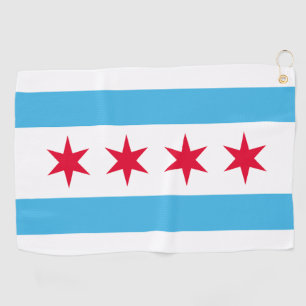 Flag of Chicago Golf Towel