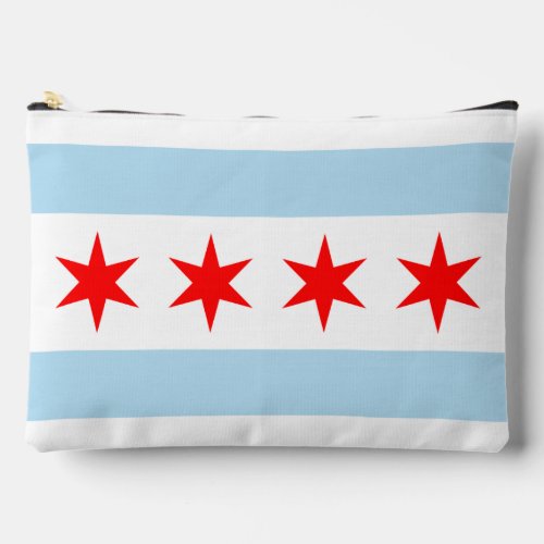 Flag of Chicago Illinois  Accessory Pouch