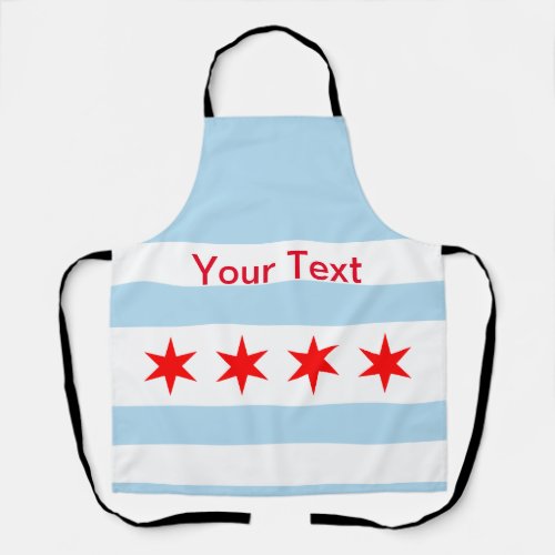 Flag of Chicago Illinois  Apron