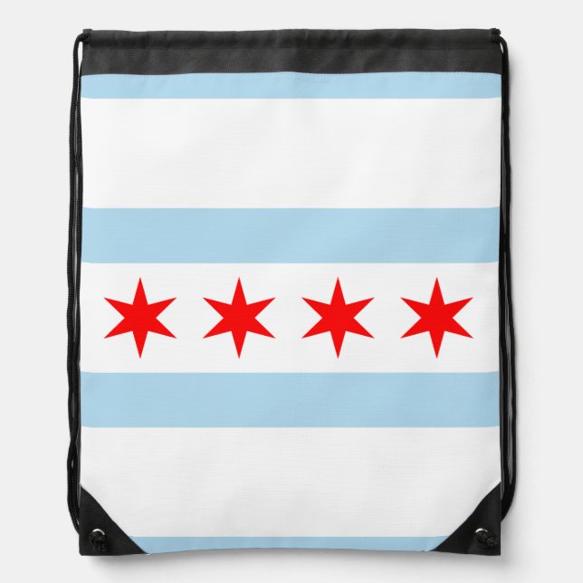 Flag of Chicago, Illinois Backpack (Front)