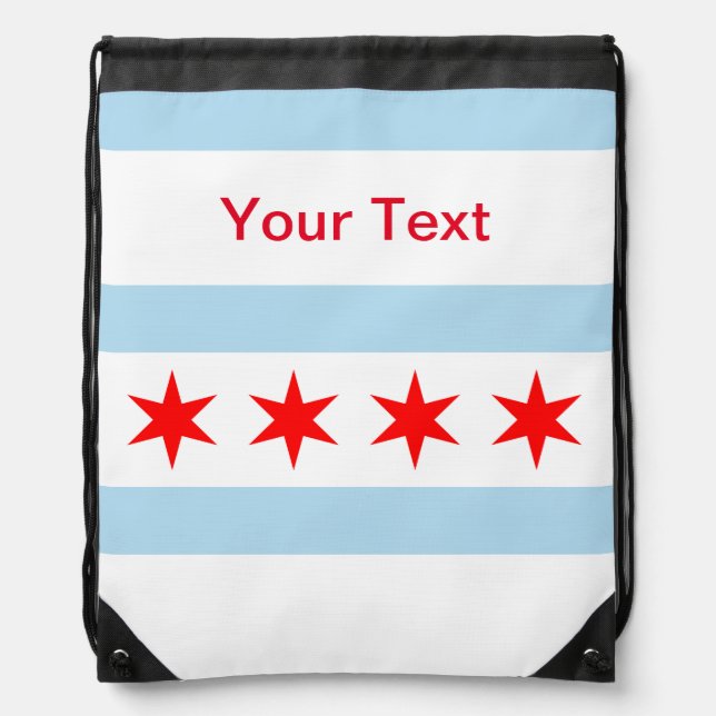 Flag of Chicago, Illinois Backpack (Front)