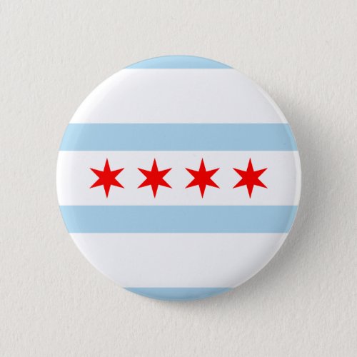 Flag of Chicago Illinois Button