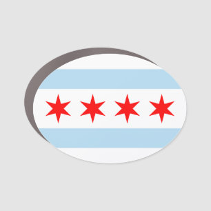 Flag of Chicago, Illinois Car Magnet