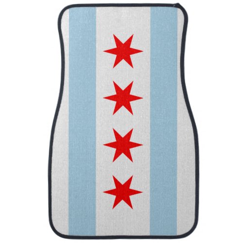 Flag of Chicago Illinois Car Mat