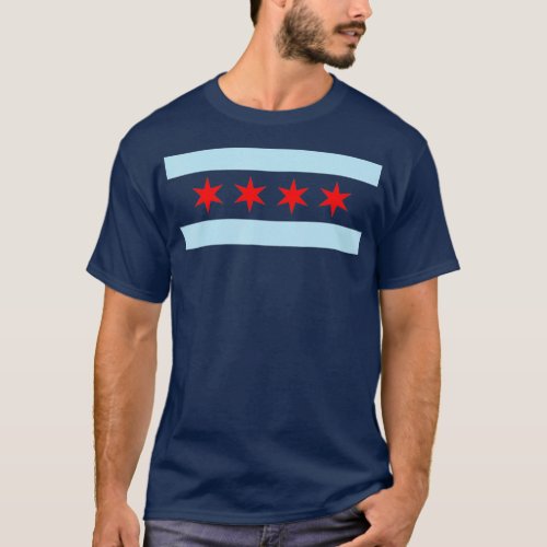 Flag of Chicago Illinois Chi Town Windy City  T_Shirt