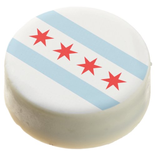 Flag of Chicago Illinois Chocolate Covered Oreo