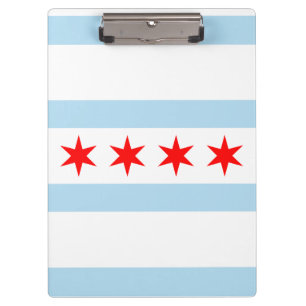 Flag of Chicago, Illinois Clipboard