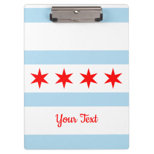 Flag of Chicago, Illinois Clipboard