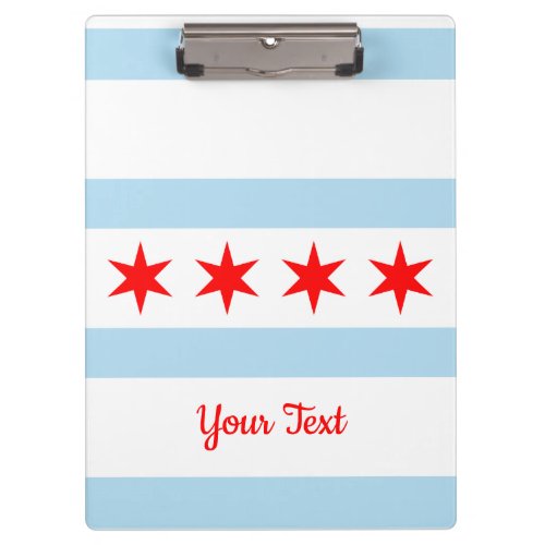 Flag of Chicago Illinois Clipboard