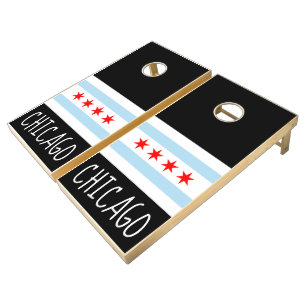 Flag of Chicago, Illinois Cornhole Set