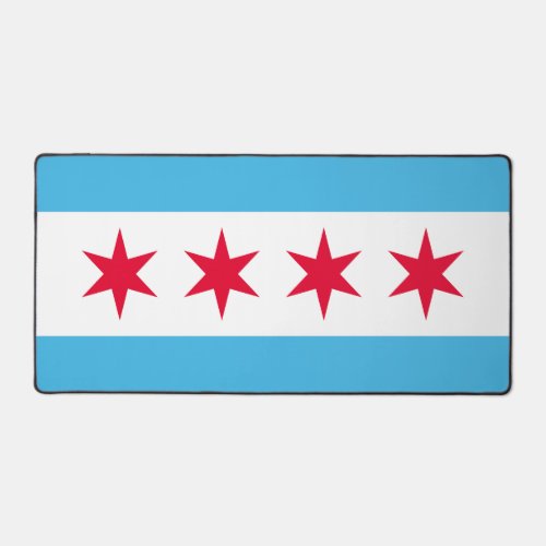 Flag of Chicago Illinois Desk Mat