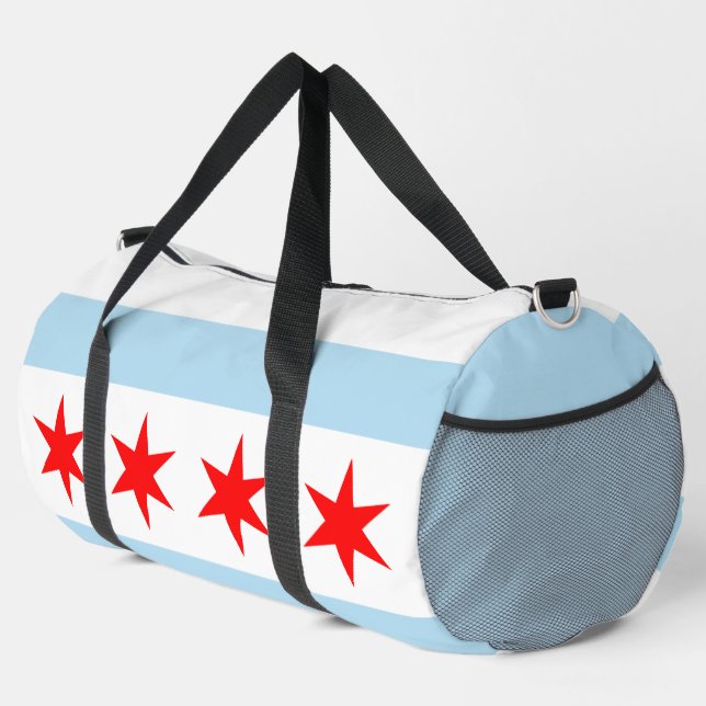 Flag of Chicago, Illinois  Duffle Bag (Right Corner)