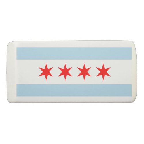 Flag of Chicago Illinois Eraser