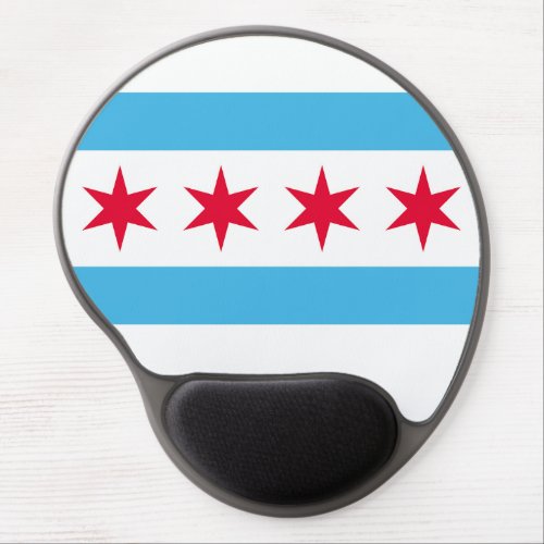 Flag of Chicago Illinois Gel Mouse Pad