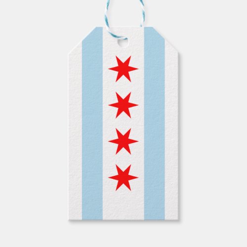 Flag of Chicago Illinois Gift Tags