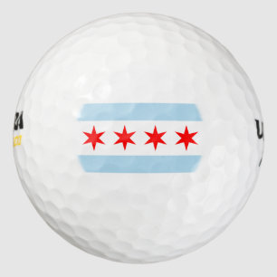 Flag of Chicago, Illinois Golf Balls