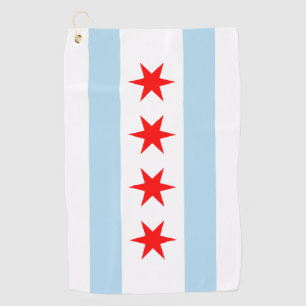 Flag of Chicago, Illinois Golf Towel