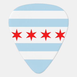 Flag of Chicago, Illinois Guitar Pick