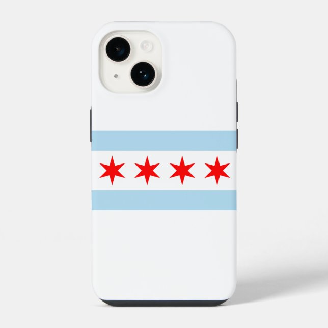 Flag of Chicago, Illinois  Iphone Case (Back)