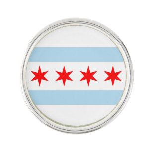 Flag of Chicago, Illinois Lapel Pin