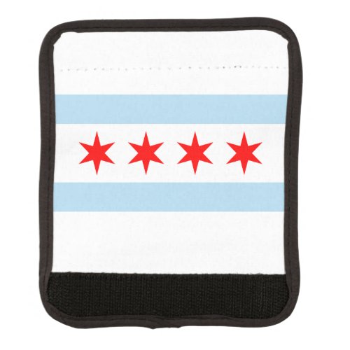 Flag of Chicago Illinois Luggage Handle Wrap