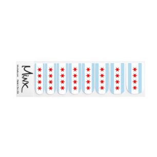 Flag of Chicago, Illinois Minx Nail Wraps