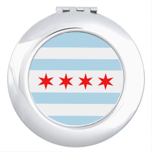 Flag of Chicago Illinois Mirror For Makeup