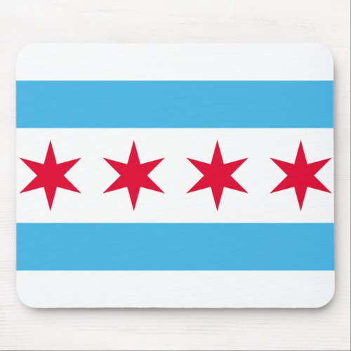 Flag of Chicago Illinois Mouse Pad
