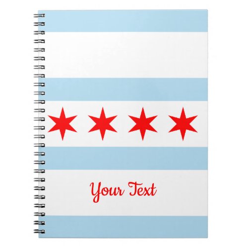 Flag of Chicago Illinois Notebook